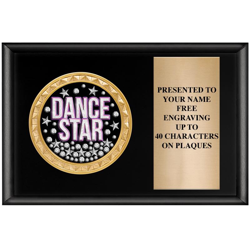 6" X 4" SHINY BLK INSERT PLQ