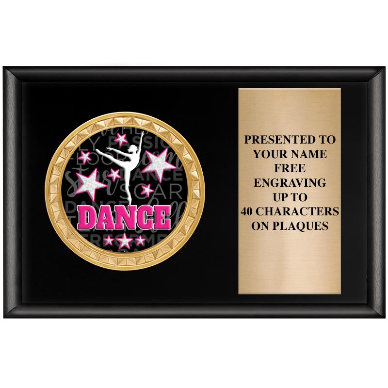6" X 4" SHINY BLK INSERT PLQ