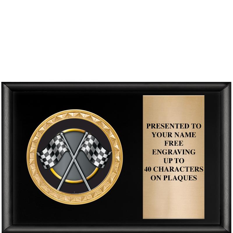 6" X 4" SHINY BLK INSERT PLQ