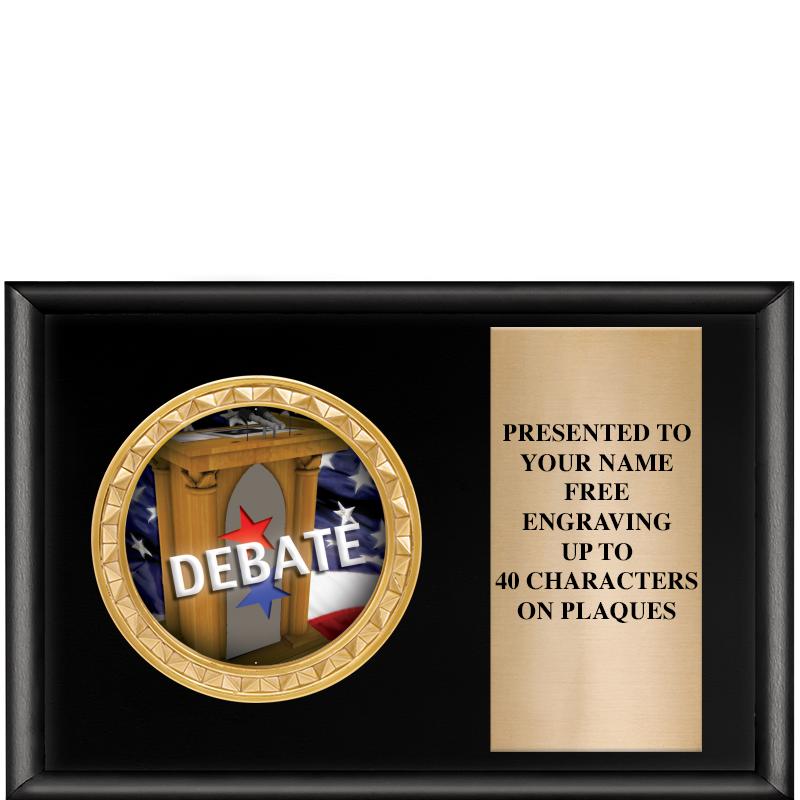 6" X 4" SHINY BLK INSERT PLQ