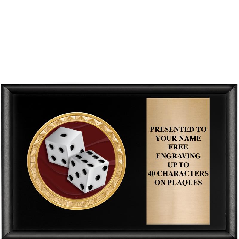 6" X 4" SHINY BLK INSERT PLQ