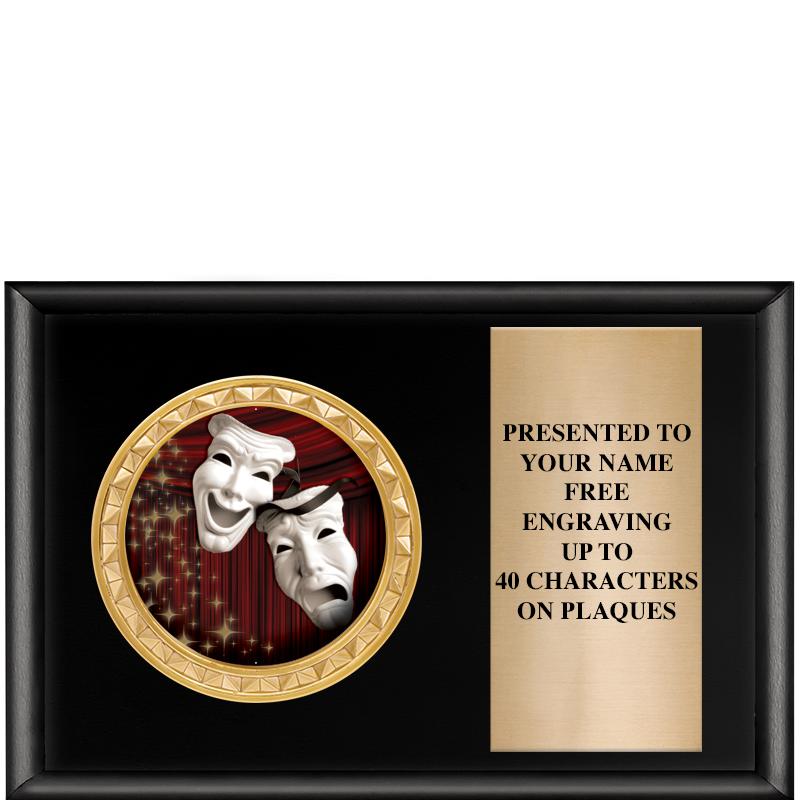 6" X 4" SHINY BLK INSERT PLQ