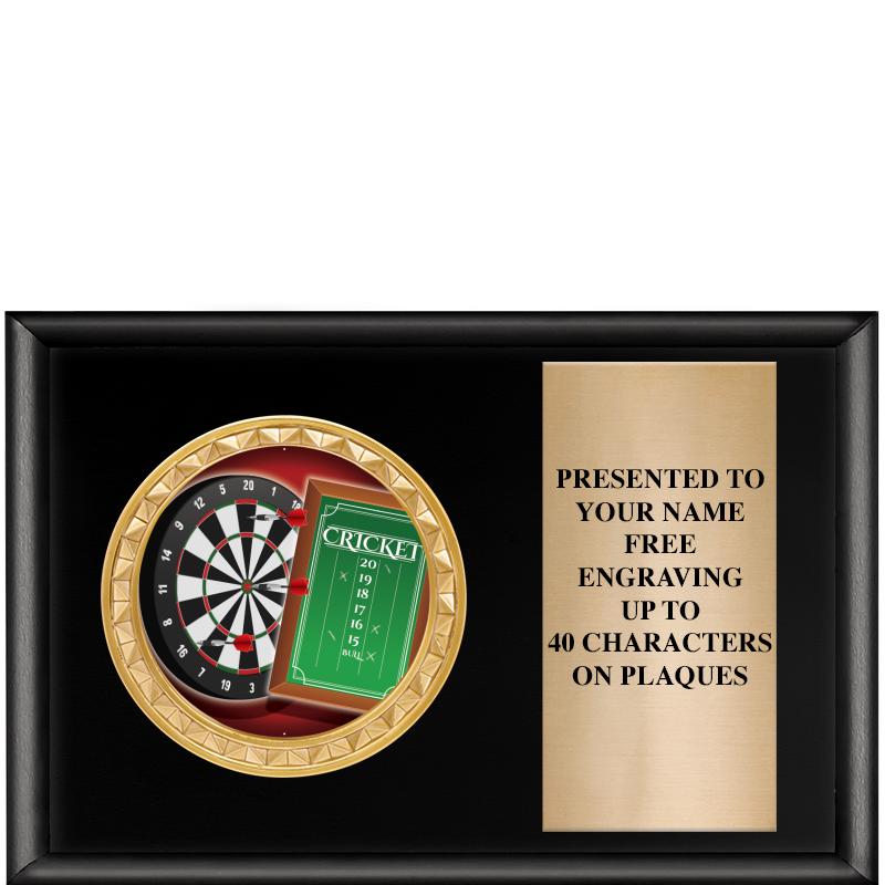 6" X 4" SHINY BLK INSERT PLQ