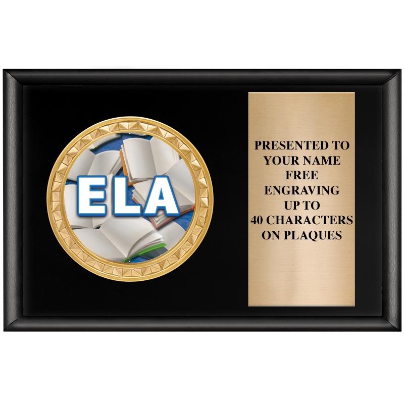 6" X 4" SHINY BLK INSERT PLQ