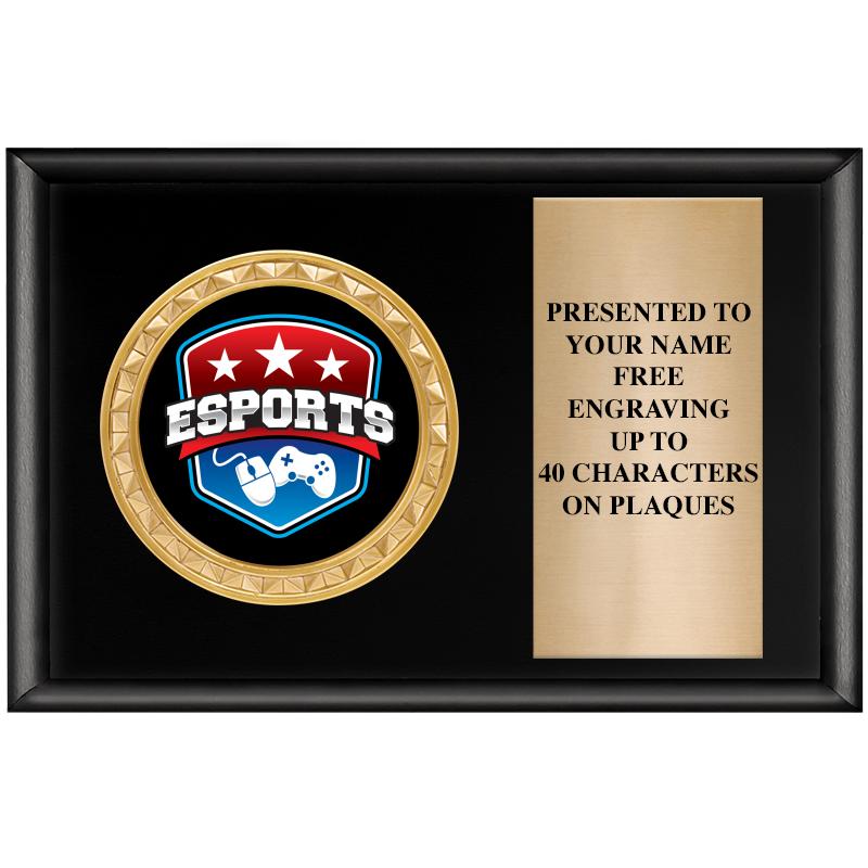 6" X 4" SHINY BLK INSERT PLQ