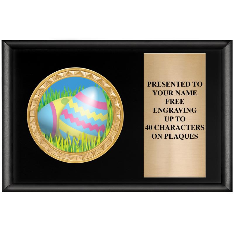 6" X 4" SHINY BLK INSERT PLQ