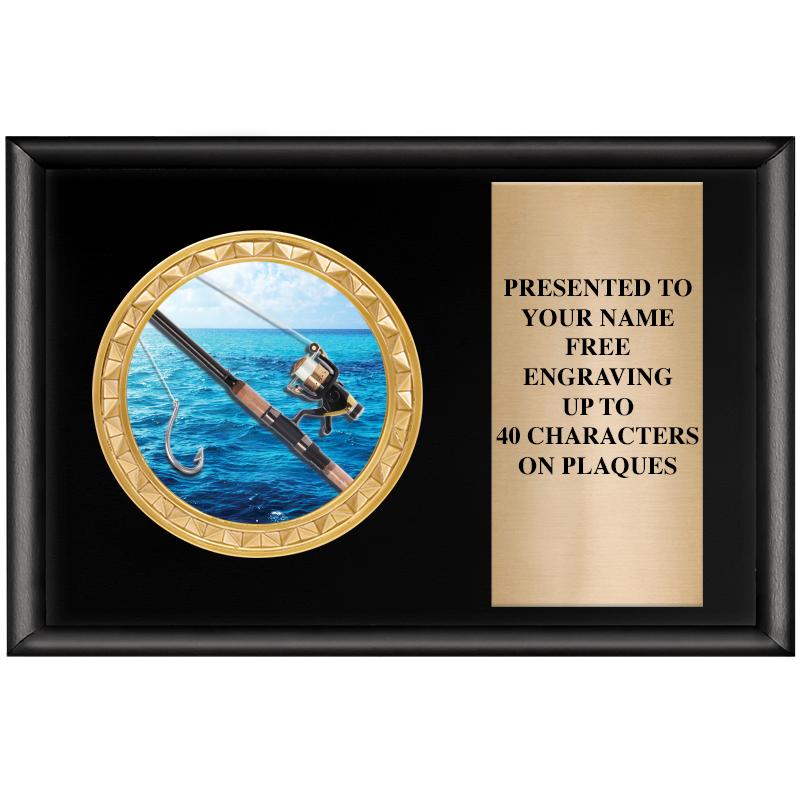 6" X 4" SHINY BLK INSERT PLQ