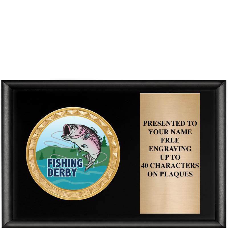 6" X 4" SHINY BLK INSERT PLQ