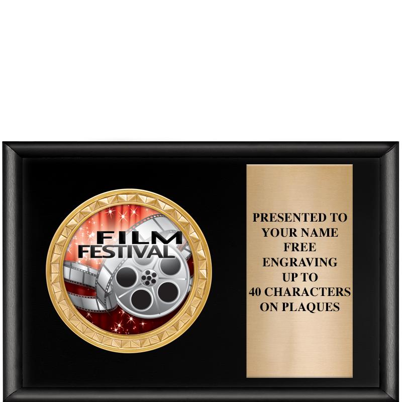 6" X 4" SHINY BLK INSERT PLQ