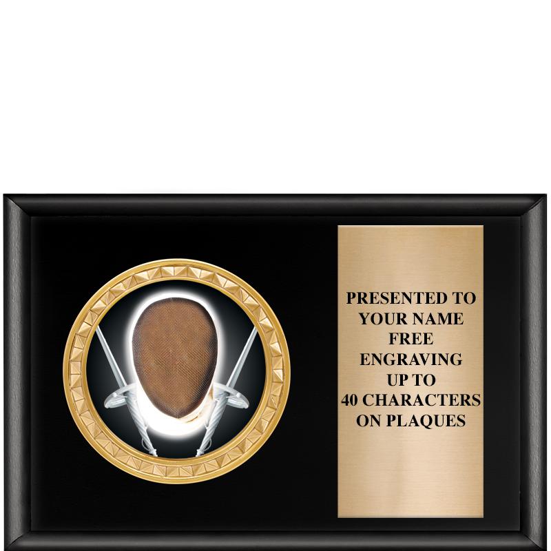 6" X 4" SHINY BLK INSERT PLQ