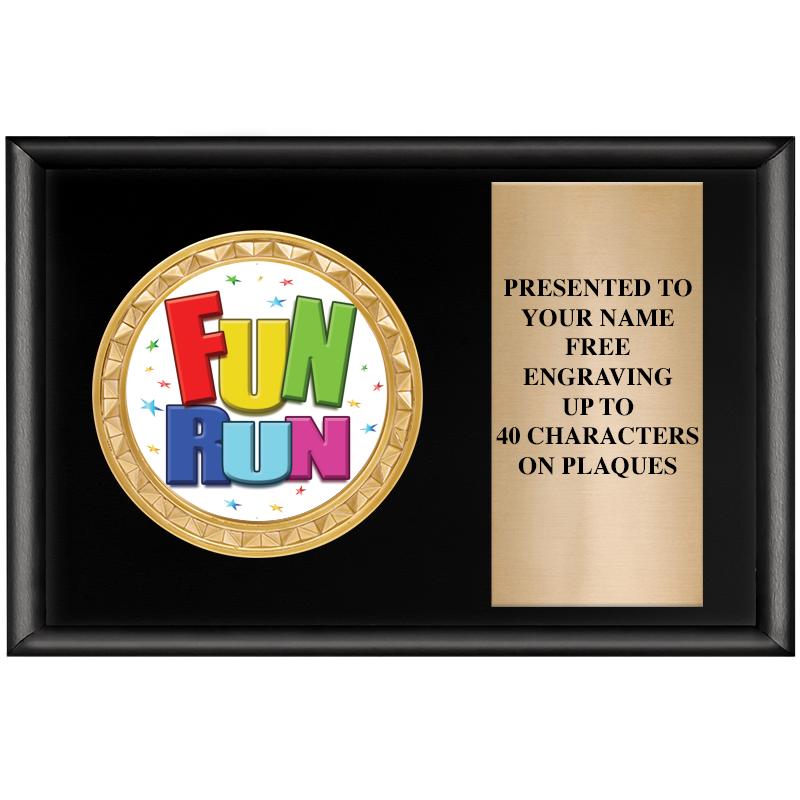 6" X 4" SHINY BLK INSERT PLQ