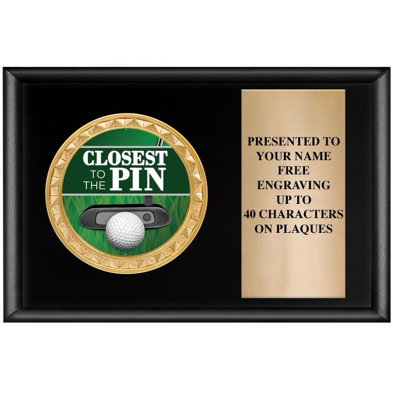 6" X 4" SHINY BLK INSERT PLQ