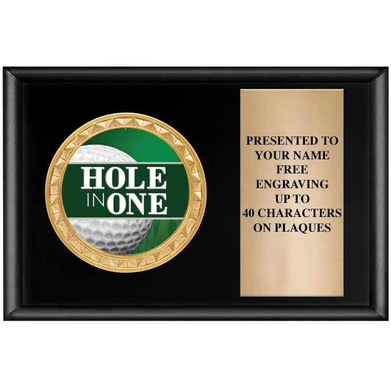 6" X 4" SHINY BLK INSERT PLQ