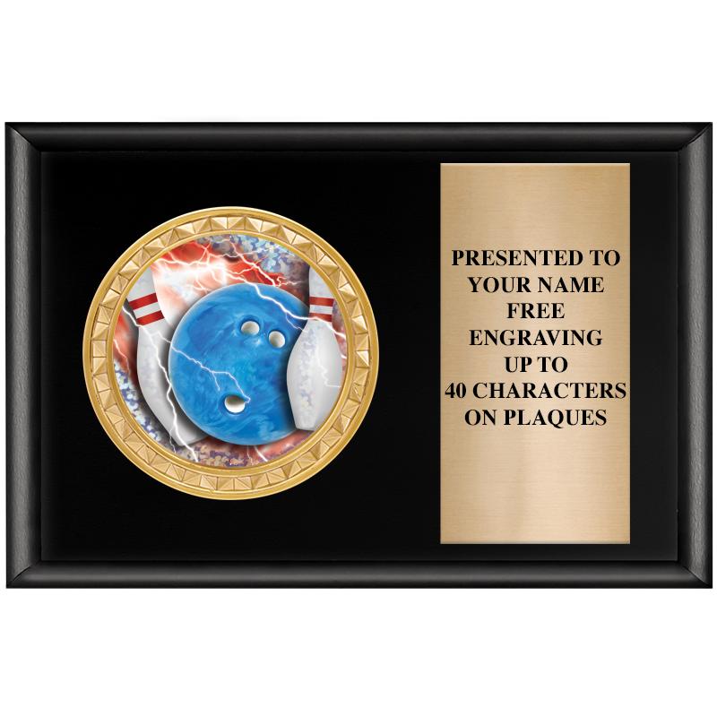 6" X 4" SHINY BLK INSERT PLQ