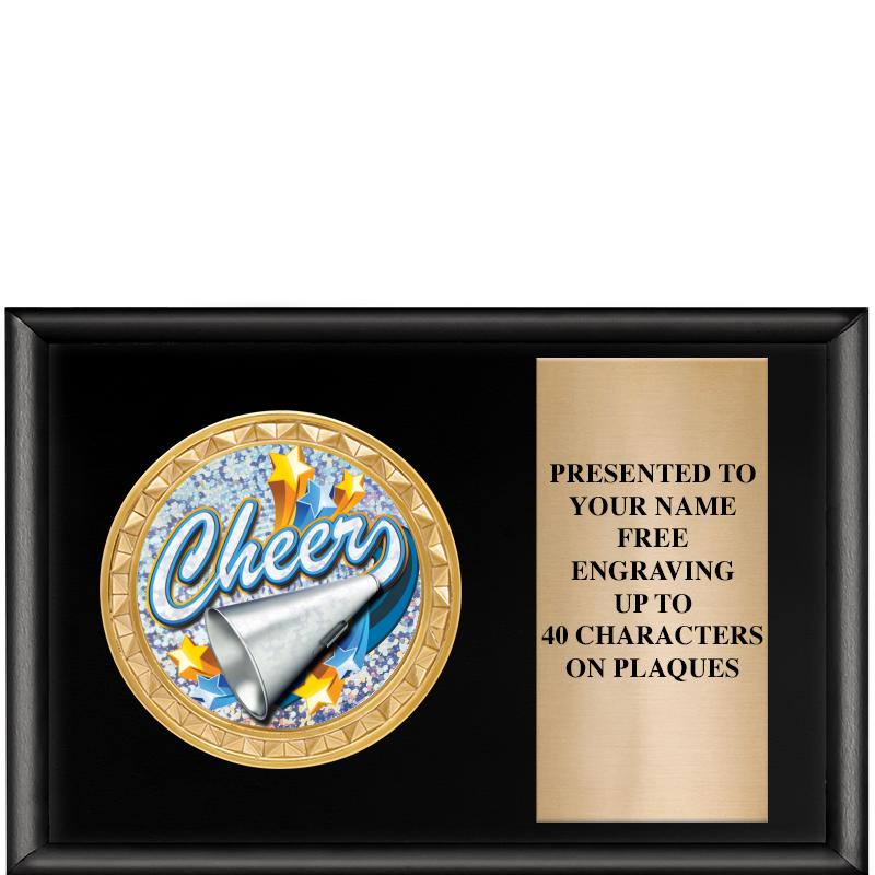 6" X 4" SHINY BLK INSERT PLQ