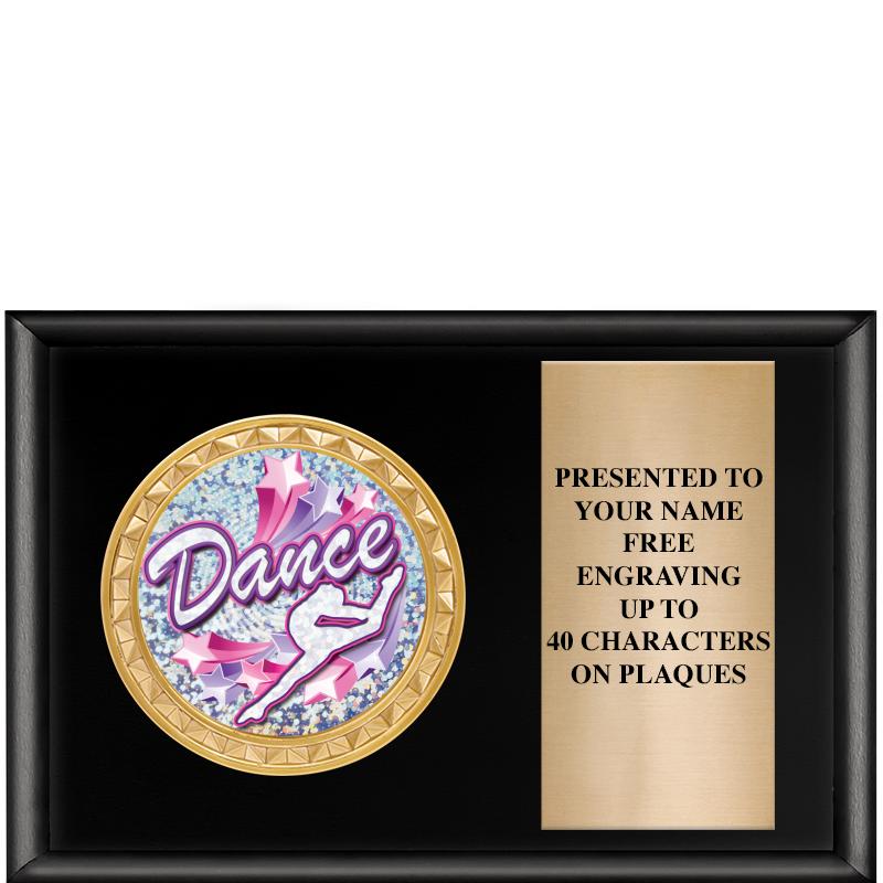 6" X 4" SHINY BLK INSERT PLQ