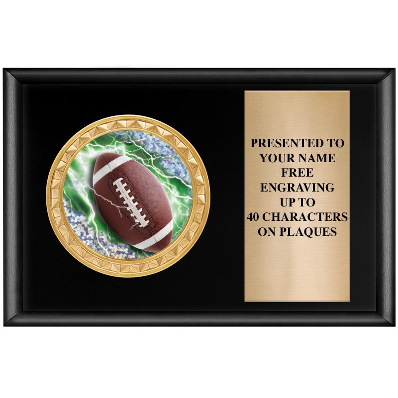 6" X 4" SHINY BLK INSERT PLQ