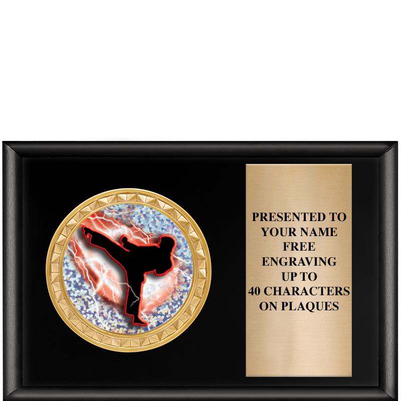 6" X 4" SHINY BLK INSERT PLQ