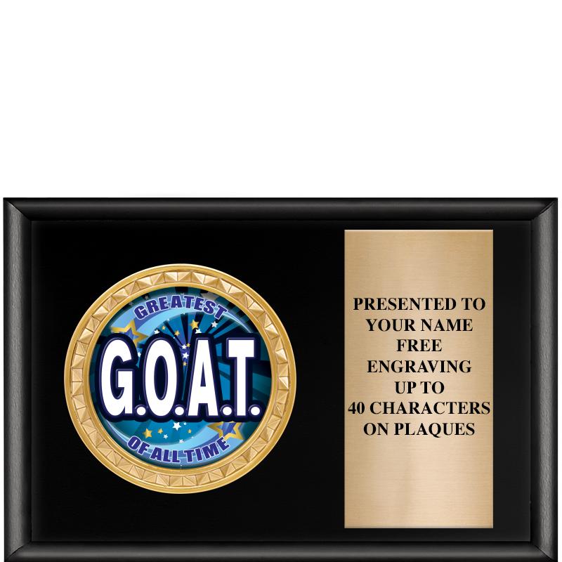 6" X 4" SHINY BLK INSERT PLQ