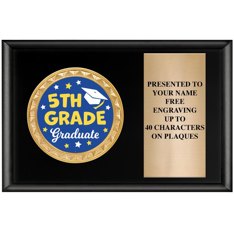 6" X 4" SHINY BLK INSERT PLQ