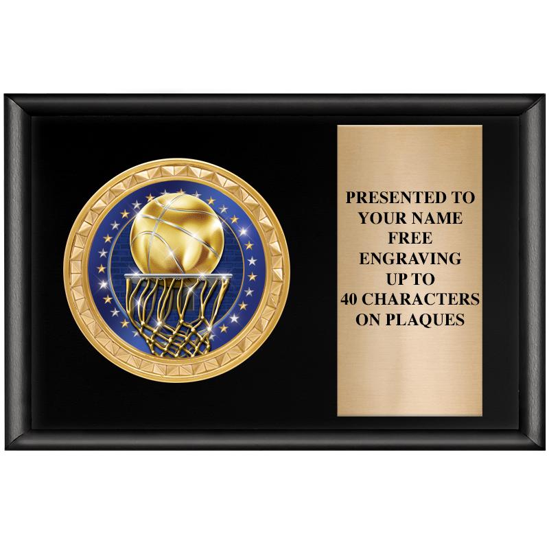 6" X 4" SHINY BLK INSERT PLQ