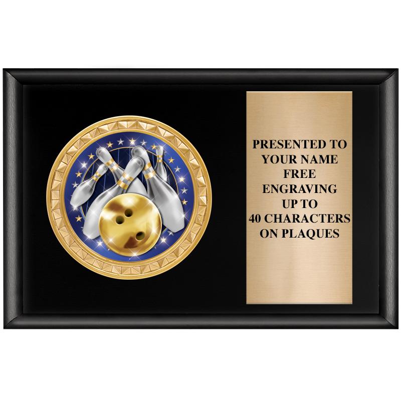 6" X 4" SHINY BLK INSERT PLQ