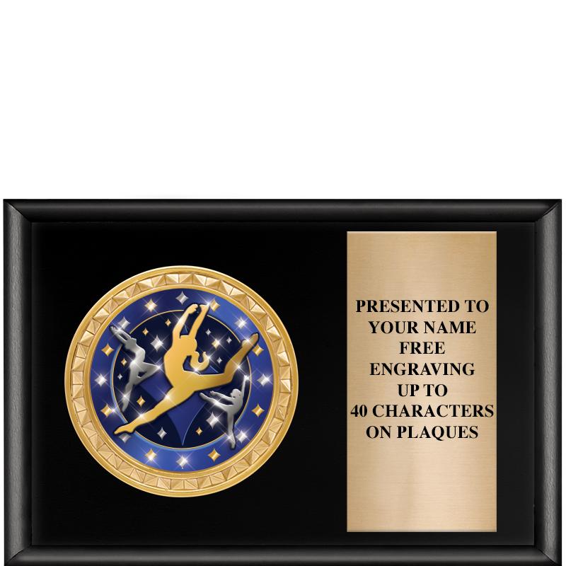 6" X 4" SHINY BLK INSERT PLQ