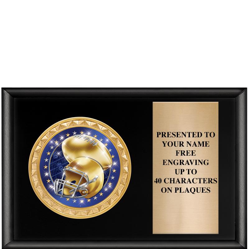 6" X 4" SHINY BLK INSERT PLQ