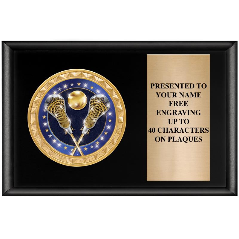 6" X 4" SHINY BLK INSERT PLQ