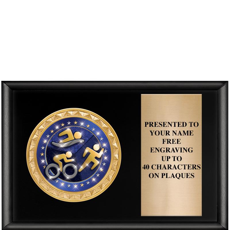 6" X 4" SHINY BLK INSERT PLQ