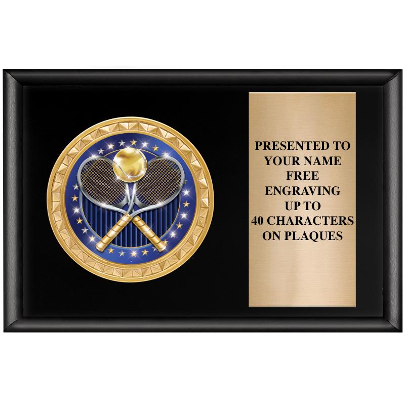 6" X 4" SHINY BLK INSERT PLQ