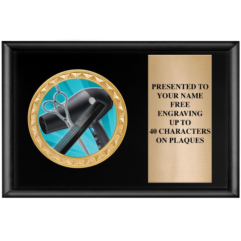 6" X 4" SHINY BLK INSERT PLQ