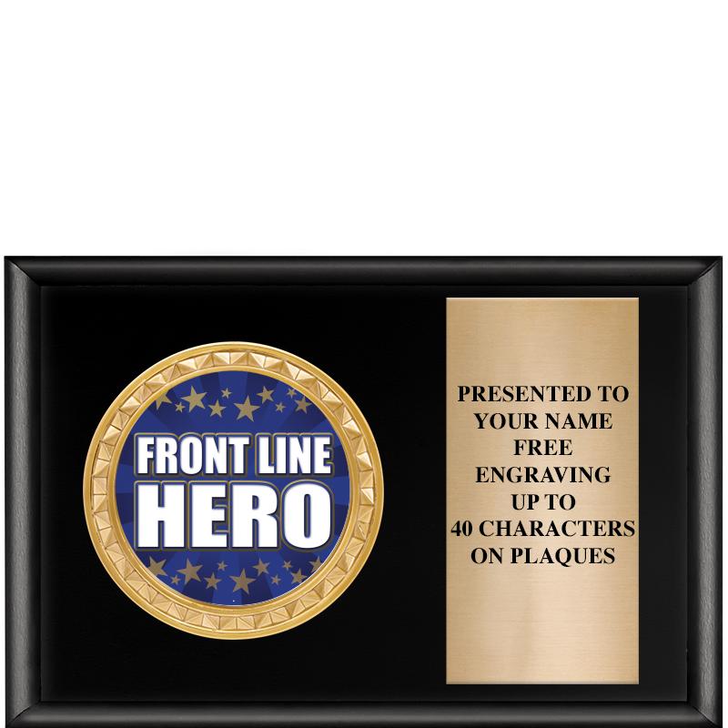 6" X 4" SHINY BLK INSERT PLQ