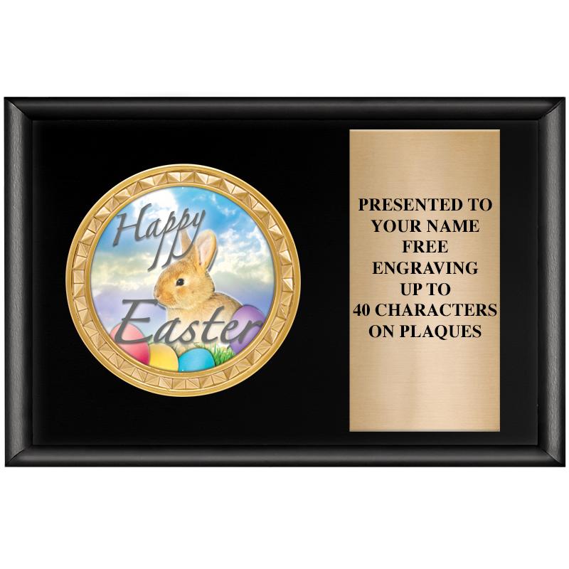 6" X 4" SHINY BLK INSERT PLQ