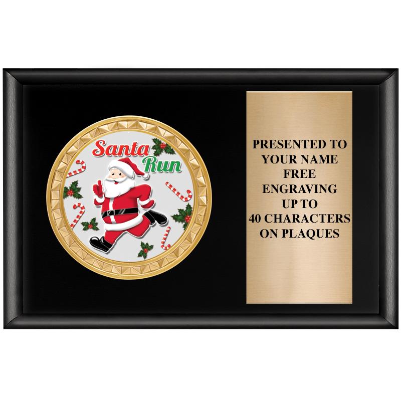 6" X 4" SHINY BLK INSERT PLQ