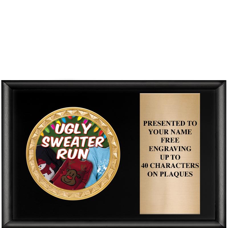 6" X 4" SHINY BLK INSERT PLQ