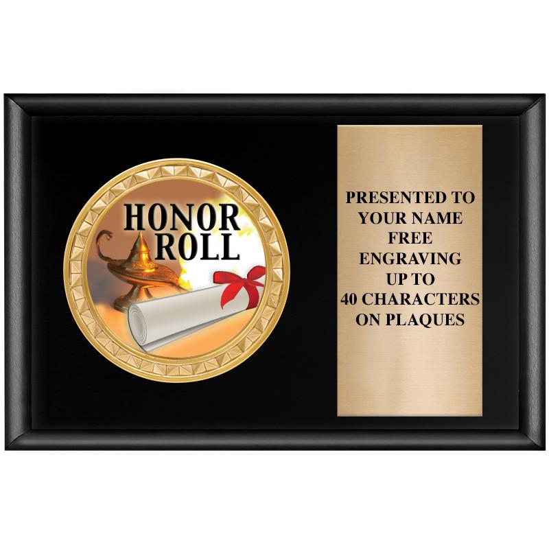 6" X 4" SHINY BLK INSERT PLQ