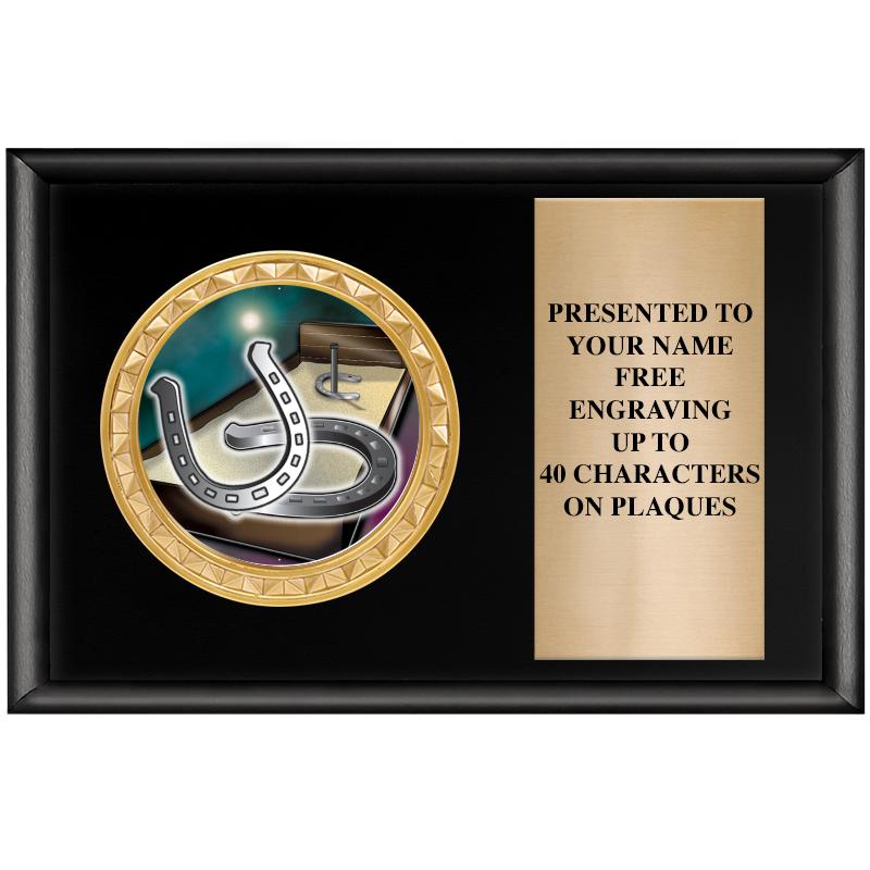 6" X 4" SHINY BLK INSERT PLQ