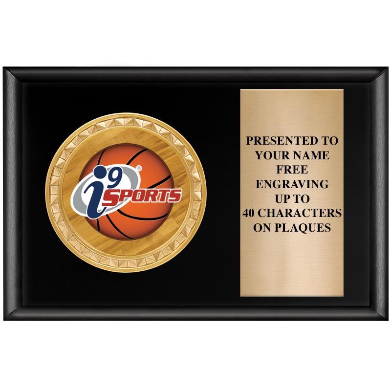 6" X 4" SHINY BLK INSERT PLQ