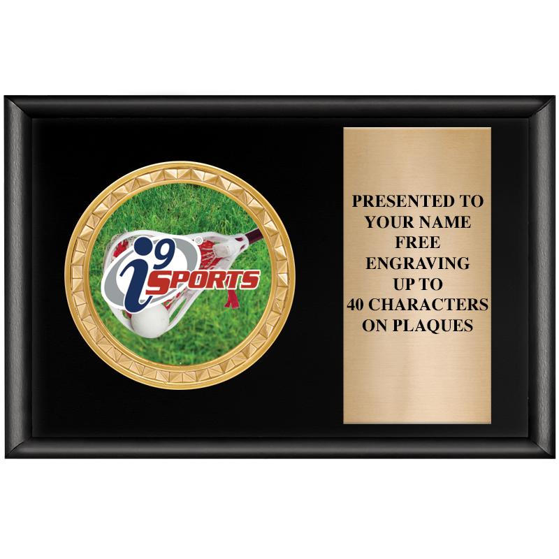 6" X 4" SHINY BLK INSERT PLQ