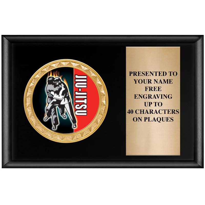 6" X 4" SHINY BLK INSERT PLQ