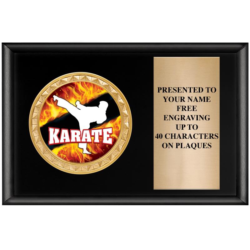 6" X 4" SHINY BLK INSERT PLQ