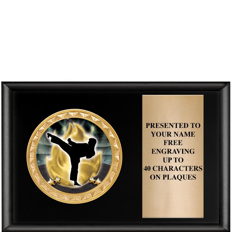 6" X 4" SHINY BLK INSERT PLQ