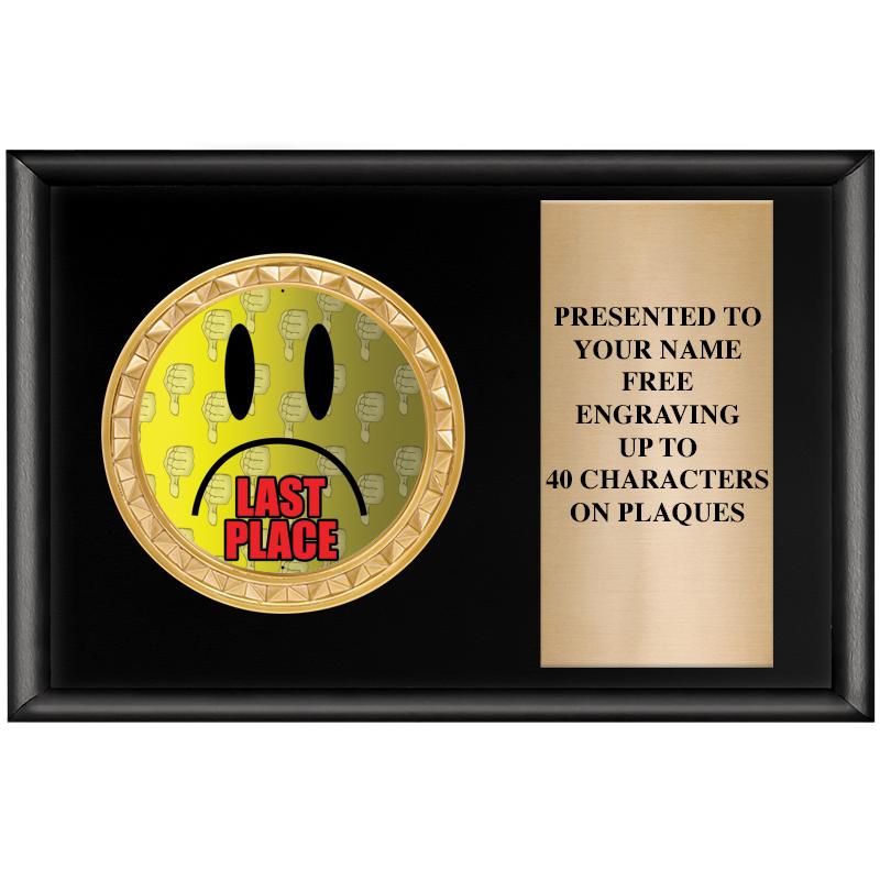 6" X 4" SHINY BLK INSERT PLQ