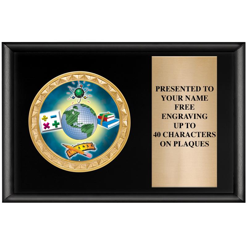 6" X 4" SHINY BLK INSERT PLQ