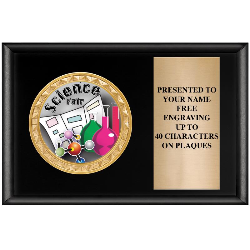 6" X 4" SHINY BLK INSERT PLQ