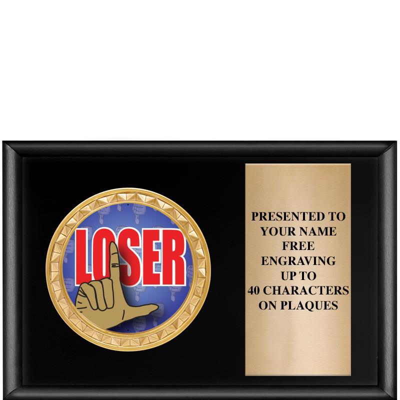 6" X 4" SHINY BLK INSERT PLQ