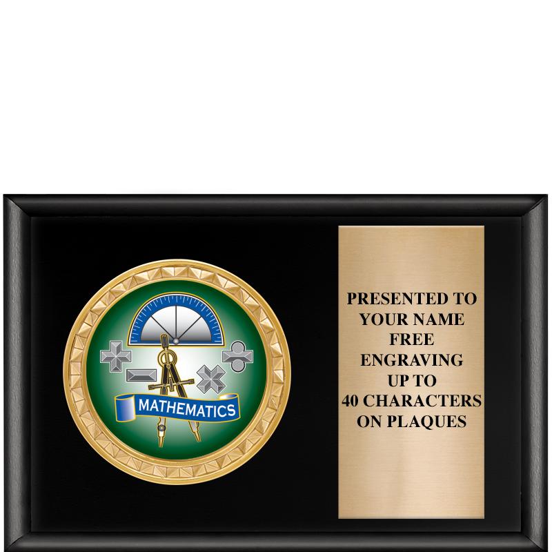 6" X 4" SHINY BLK INSERT PLQ