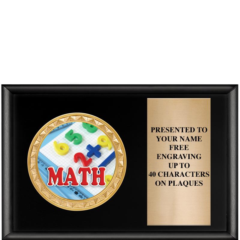 6" X 4" SHINY BLK INSERT PLQ