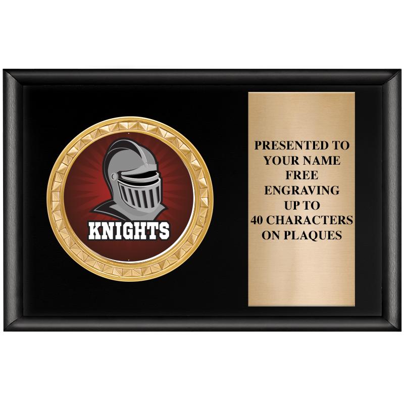 6" X 4" SHINY BLK INSERT PLQ